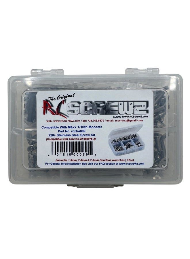 Stainless Steel Kit tra089 Compatible with Traxxas Maxx 1/10th Monster 89076-4