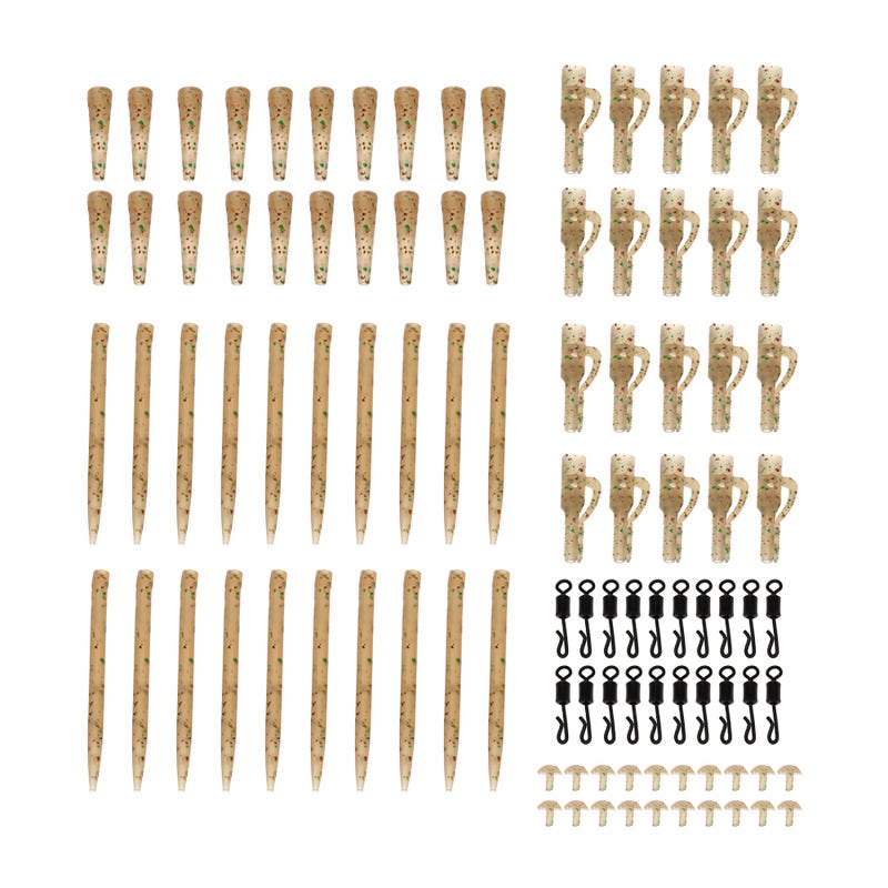 COONOR 100pcs Terminal Carp Fishing Tackle Safety Lead Clips with Pins Tail Rubber Tubes Anti Tangle Sleeves Quick Change - Image 4