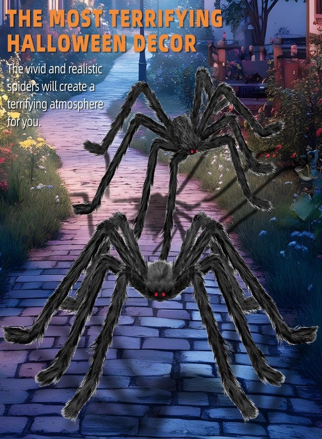 Kendane Halloween Decorations Outdoor and Indoor,2pcs 78" Giant Spider Decorations,Scary Large Spider Props for Yard Lawn,Halloween Party Decorations,Haunted House Decor,Black - Image 5