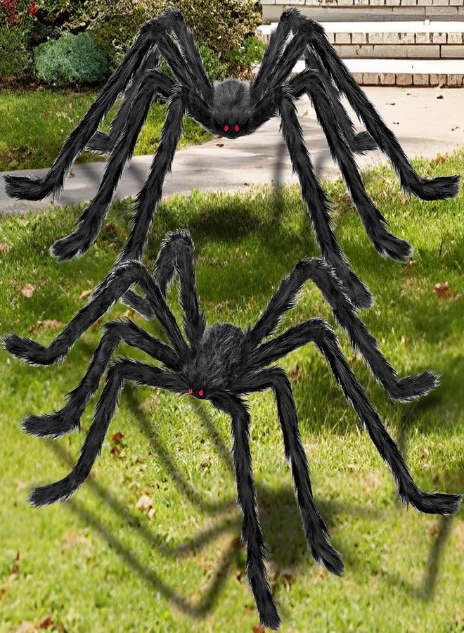 Kendane Halloween Decorations Outdoor and Indoor,2pcs 78" Giant Spider Decorations,Scary Large Spider Props for Yard Lawn,Halloween Party Decorations,Haunted House Decor,Black - Image 1