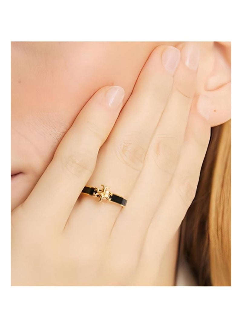 Burch TB black logo ring size 7 - Image 2