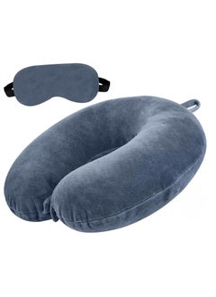 Vibgyor Vibes Vibgyor Vibes U Shaped Travel Neck Pillow Combo with Eye Mask for Travel in Airplane Flight/Car/Train for Sleeping,Comfortable Head Rest Neck Support | Lightweight for Men and Women (Grey)  - Image 1
