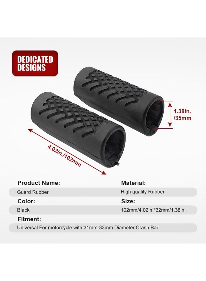 GZYF Motorcycle 1.25" Highway Crash Bar Engine Guard Rubber Cover Guard Slider Compatible with Harley Dyna FXD, Softail FLST FXST, Touring FLHT FLHR FLHX FLTR FLHTCUTG FLHXXX - Image 2