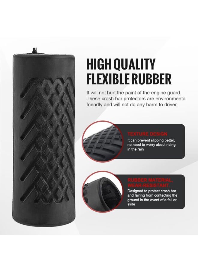 GZYF Motorcycle 1.25" Highway Crash Bar Engine Guard Rubber Cover Guard Slider Compatible with Harley Dyna FXD, Softail FLST FXST, Touring FLHT FLHR FLHX FLTR FLHTCUTG FLHXXX - Image 3