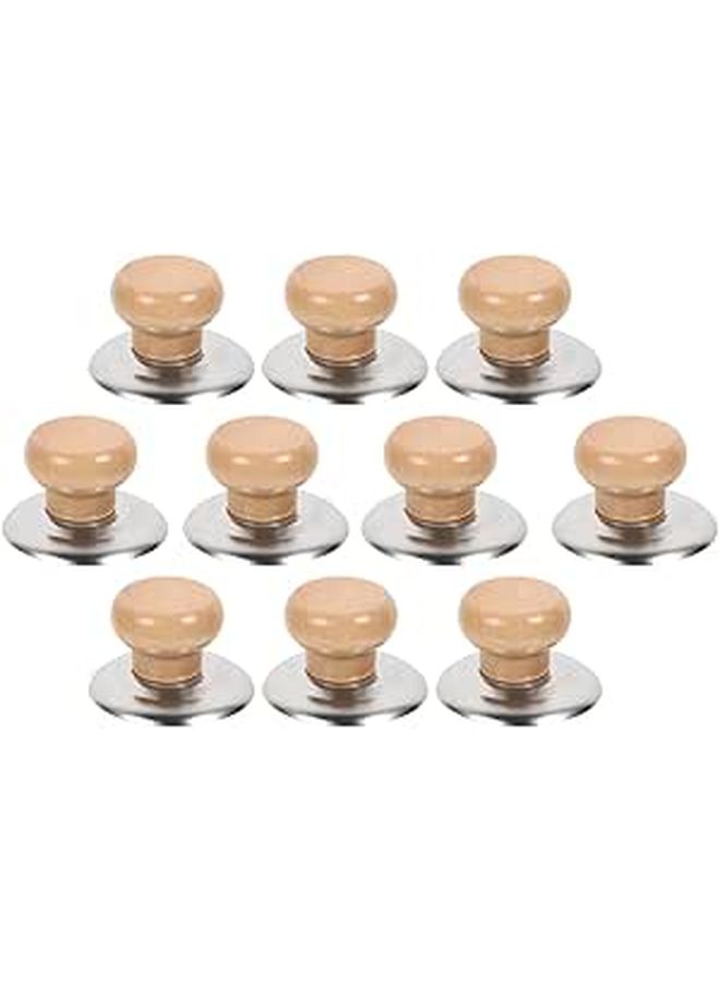 Wooden Pot Lid Knobs 10pcs Replacement Handles for Pan and Kettle Covers Sturdy Kitchen Grip - Image 1