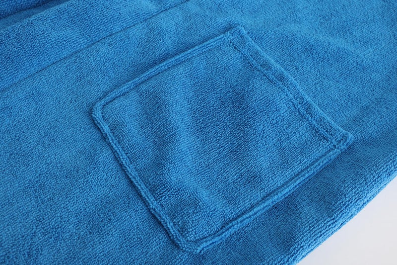 FunnyPaja Kids Soft Towel Hooded Robe Cotton Bathrobe for Boys 5-16 Years Blue 13-14 Years - Image 4