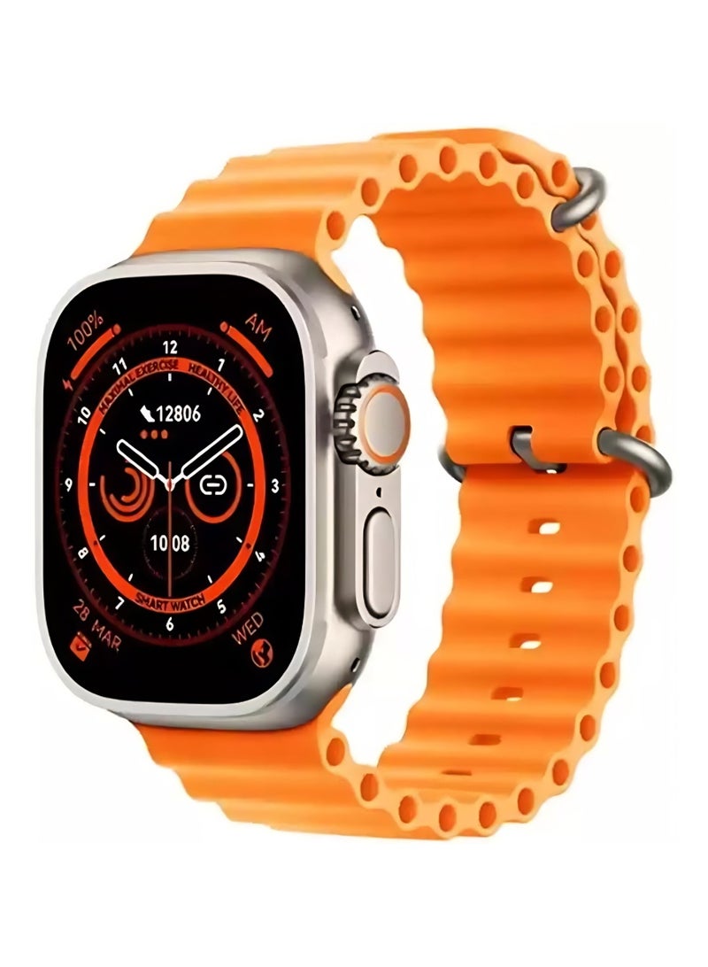 adhomax New T900 Ultra 2 smart watch Elegant Design 2.2" NFC, infinite display, Fitness Tracker, Heart Rate, Bluetooth, Wireless Charging, works with IOS and android, for men and women - Image 4