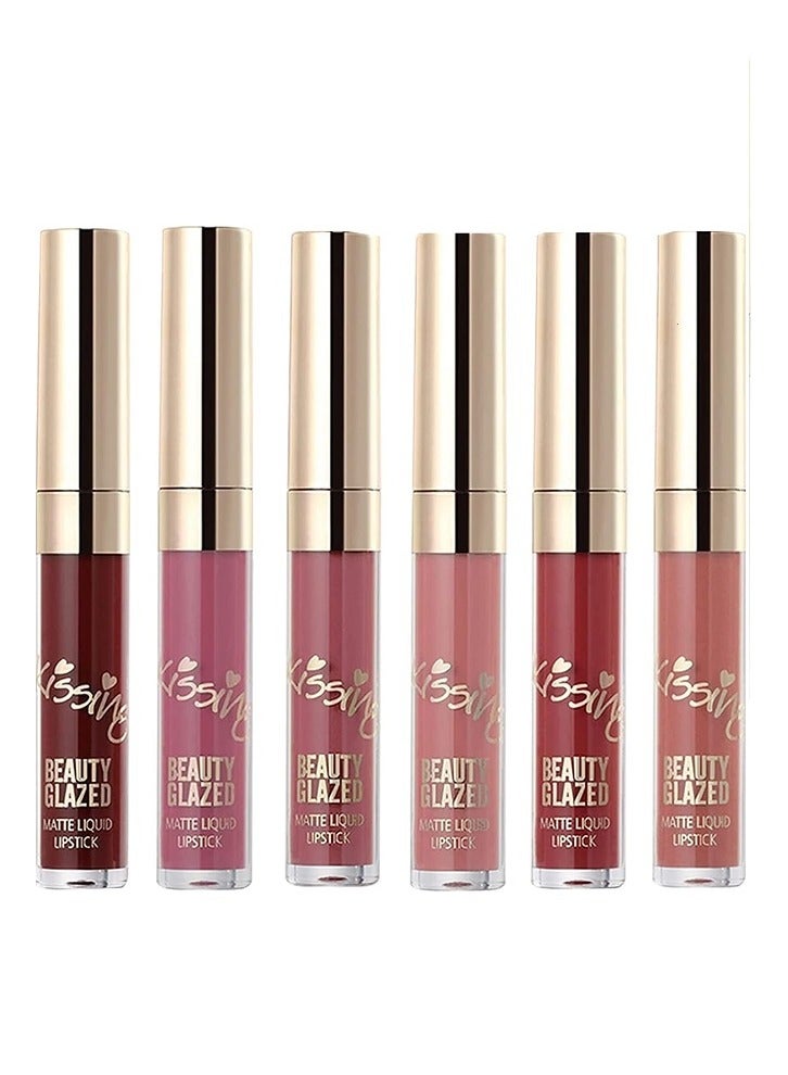 Mn 6-Piece Matte Liquid Lipgloss Multicolour - Image 1