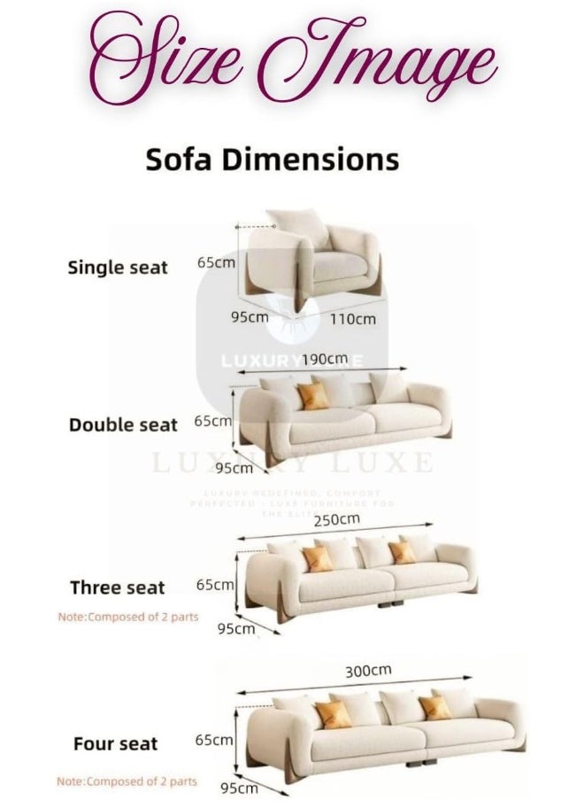 LUXURY LUXE Luxury Luxe Fleece Fabric Overstuffed Sofa Set  - Image 2