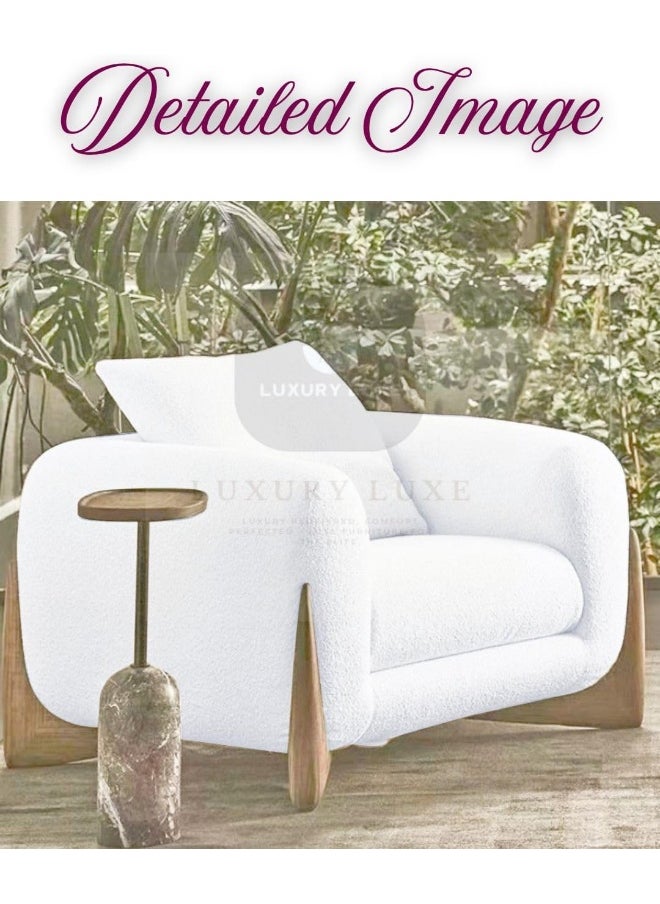LUXURY LUXE Luxury Luxe Fleece Fabric Overstuffed Sofa Set  - Image 4