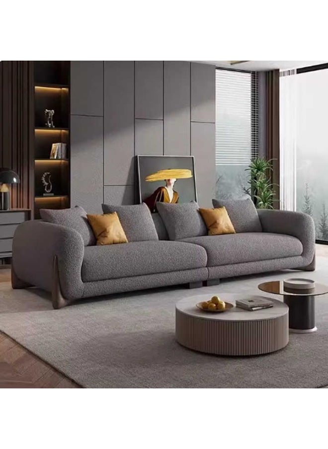 LUXURY LUXE Luxury Luxe Fleece Fabric Overstuffed Sofa Set  - Image 1