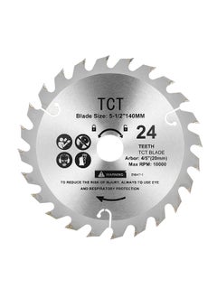 5-1/2-Inch 140mm Circular Saw Blade 24 Teeth Wood Cutting Disc for Cutting Hard Soft Wood Chipboard and Plywood
