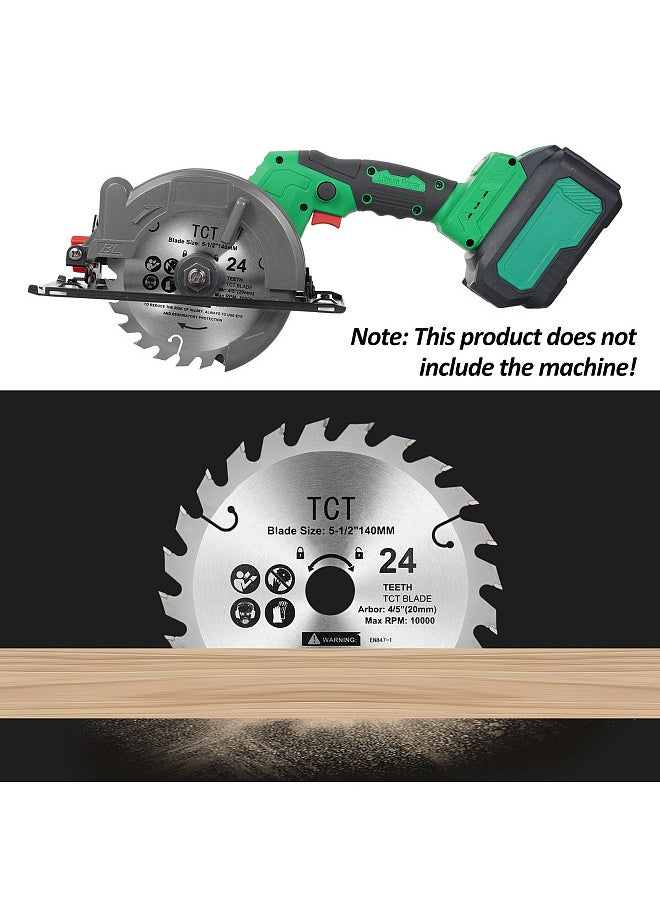 Generic - 5-1/2-Inch 140mm Circular Saw Blade 24 Teeth Wood Cutting Disc for Cutting Hard Soft Wood Chipboard and Plywood - Image 1