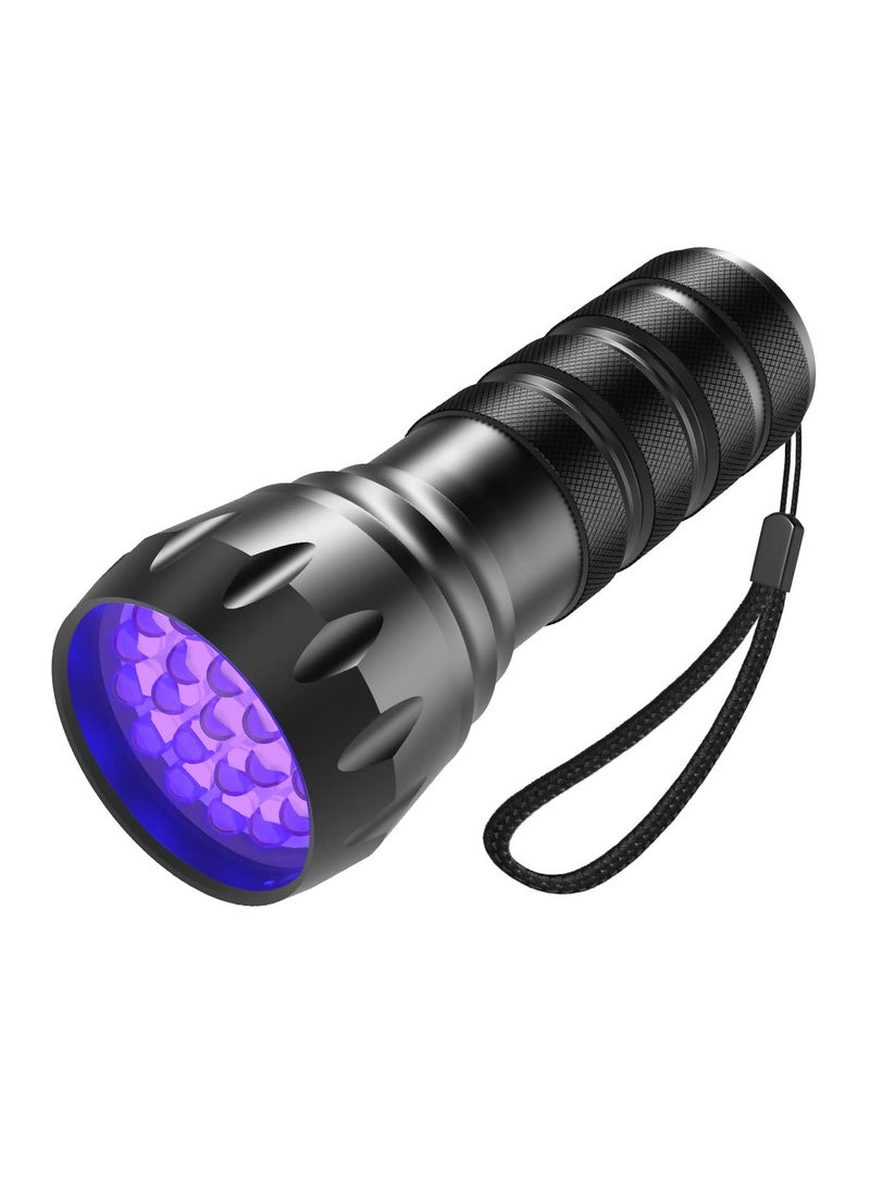 Blacklight UV Flashlight, 21 LED, 395nm, Portable Black Light for Pet Urine Detection, Scorpion, Resin Curing, Bed Bug Detection, Nail Art - Image 1
