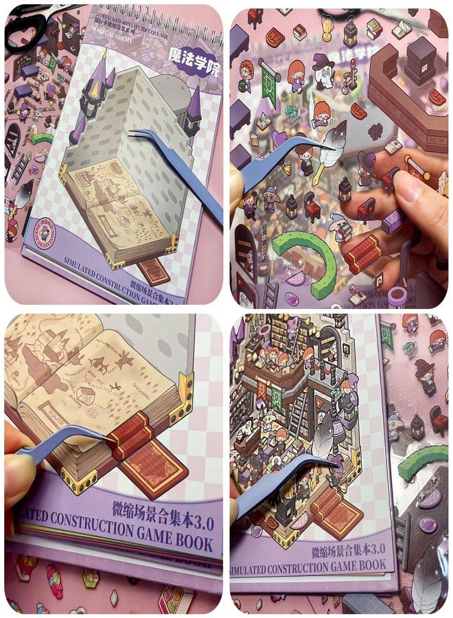 NatldGs 10 Set Miniature DIY 3D House Sticker Scene - Fun 3D Stickers Therapy Book for Adults Kids Relief Stress Pass The Time - Image 4