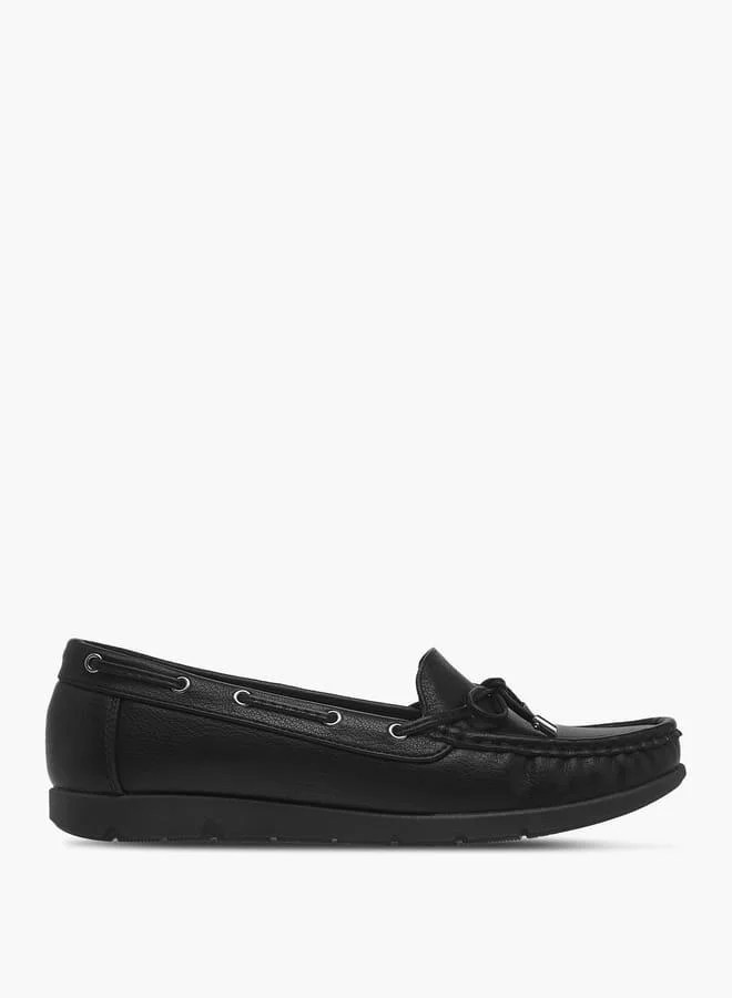 Le Confort Women Textured Bow Accent Slip-On Loafers