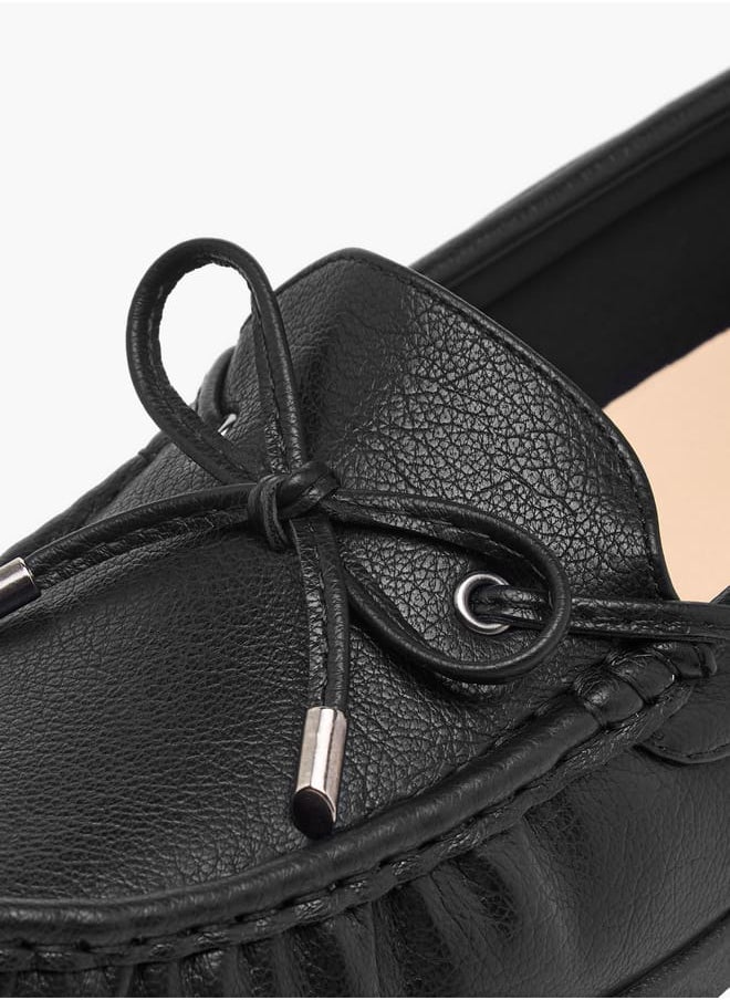 Le Confort Women Textured Bow Accent Slip-On Loafers  - Image 5