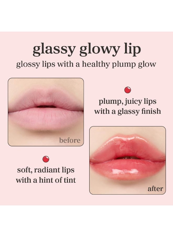 نوني زيت الشفاه الكوري - Appleberry  طويل الأمد ، مرطب ، سحب ، تنشيط الشفاه الجافة ، مقاوم للماء ، لا تقشير ، ترطيب ، تغذية كريستال واضحة ، 0.12 فلور أوز - Image 2