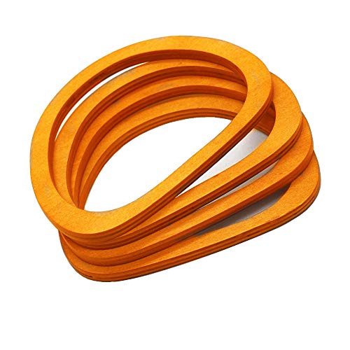 Model Worker 4PCS MDF Oval Shaped Handles Replacement for Handmade Bag Handbags Purse Handles (Light Brown) - Image 1