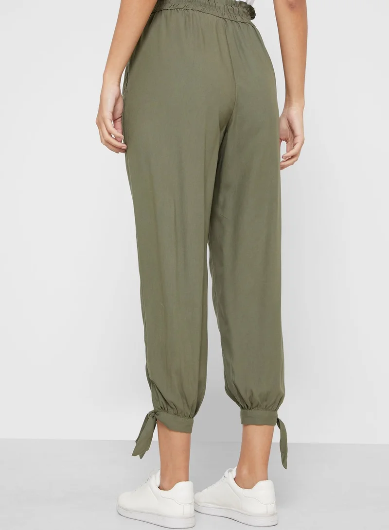 American Eagle Tie Hem Printed Jogger Pants