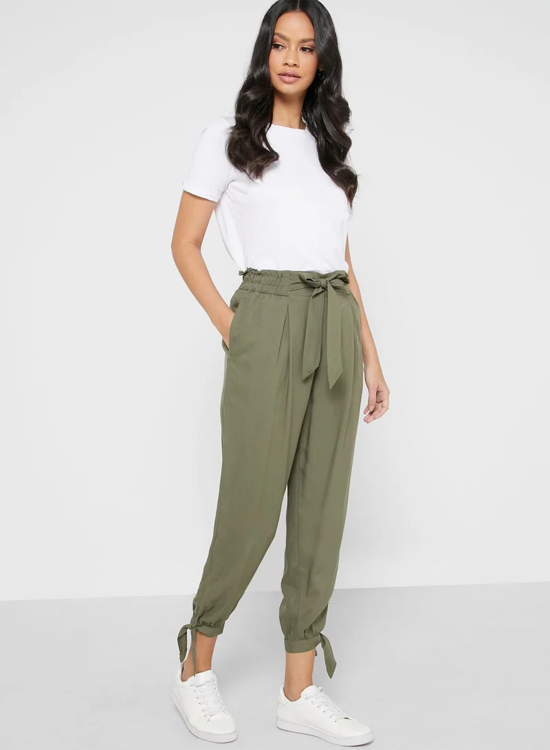 American Eagle Tie Hem Printed Jogger Pants
