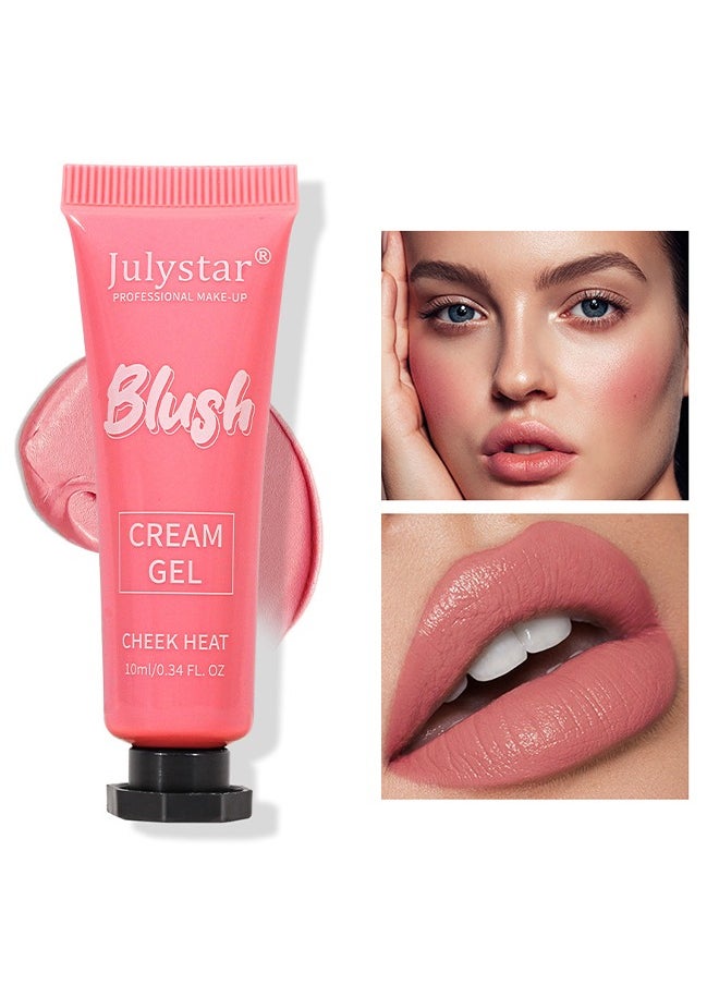 Julystar Blush Cream Gel-Lightweight Breathable Natural Refreshing Long Lasting Waterproof Cheek Blush to Brighten and Enhance Facial Complexion #02  - Image 3