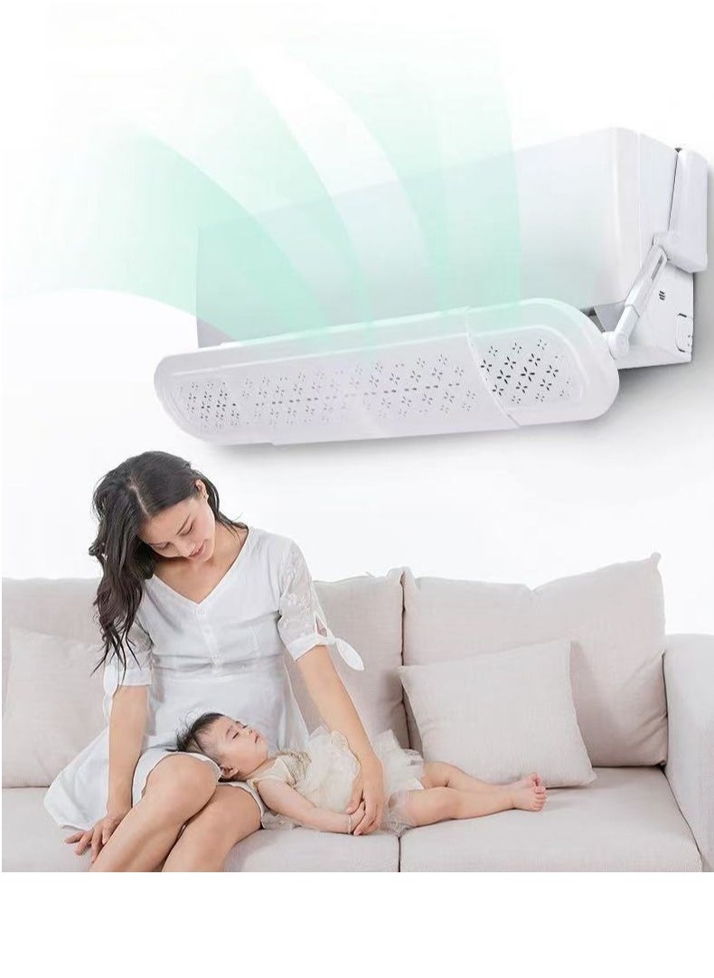 Generic Adjustable Air Conditioner Deflector PVC Air Flow Deflector with 180° Adjustable Ac Wind Deflector ,Air Conditioning Wind Shield Universal，Air Diverter Cover Anti-Wind Baffles for Home Office（18*76-106CM）MKS-159  - Image 1