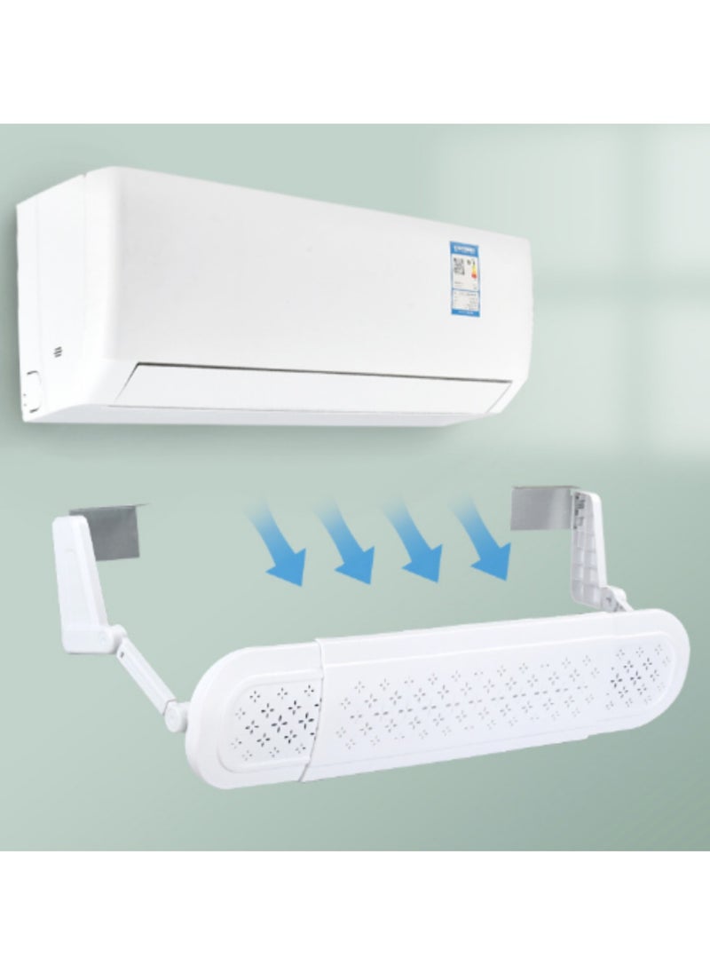 Generic Adjustable Air Conditioner Deflector PVC Air Flow Deflector with 180° Adjustable Ac Wind Deflector ,Air Conditioning Wind Shield Universal，Air Diverter Cover Anti-Wind Baffles for Home Office（18*76-106CM）MKS-159  - Image 4