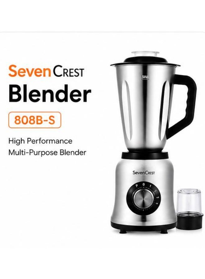 Seven CREST SevenCrest Stainless Steel Blender 1.5L Multi Purpose Kitchen Mixer Grinder With Grinder Jar 3 Speed Pulse Control Heavy Duty Motor 808B-S - Image 2