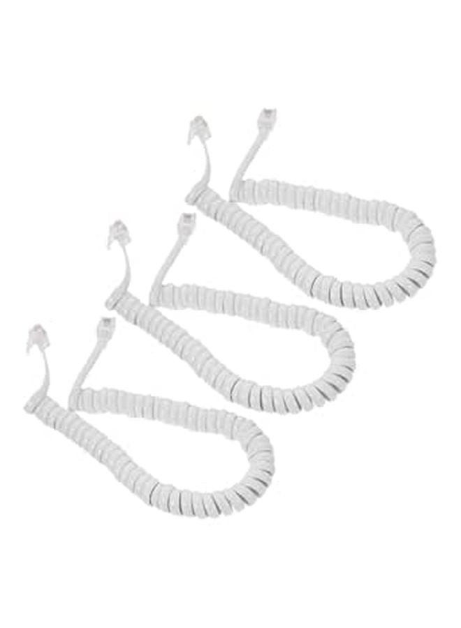 3Pcs Stretchable Spring Phone Cord for Landline Telephones Office Home Use - Image 1