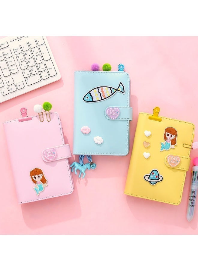 Supreme Edition Kawaii DIY Journaling Gift Set – PU Leather Binder with 80 Pages, 10-Color Pen, Stickers, Washi Tape & Cute Accessories (4 Color Options) - Image 1