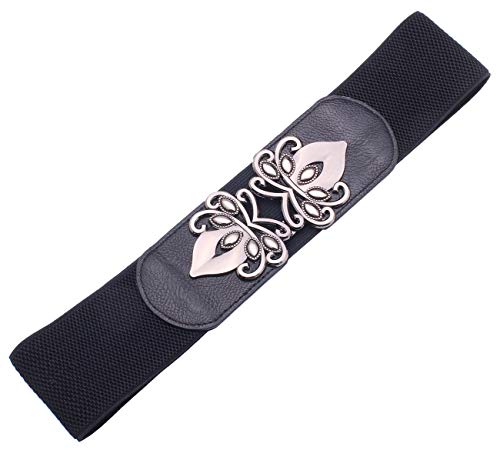 Syuer Womens Vintage Wide Elastic Stretch Waist Belt Retro Cinch Belt - Image 4