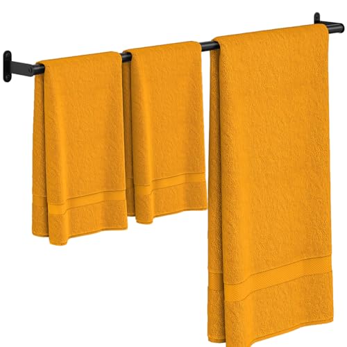 JUYSON Towel Bar for Bathroom 29.92 Inch Matte Black, Towel Racks for Bathroom Wall Mounted,Bathroom Accessories Stainless Steel Towel Rod Single Towel Holder Towel Hanger(Single Bar-Black, 29.92 in) - Image 1