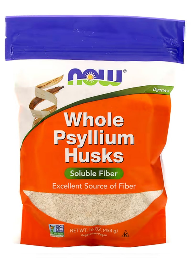 Now Foods Whole Psyllium Husks, 16 oz (454 g) - Image 1
