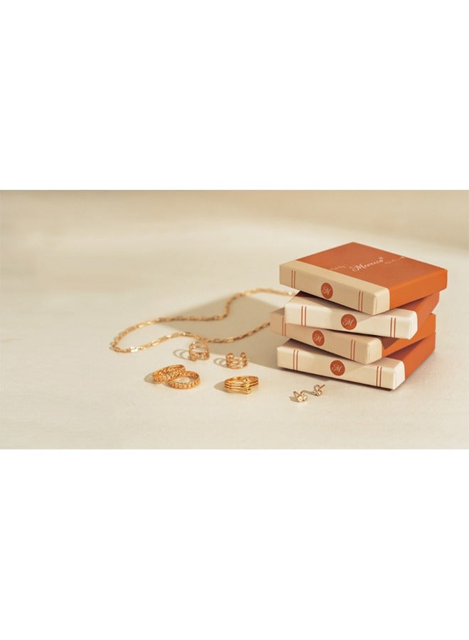 Mevecco Women Earrings Gold Stud 14K Gold Filled Small Simple Handmade Hypoallergenic Everyday Jewelry - Image 4