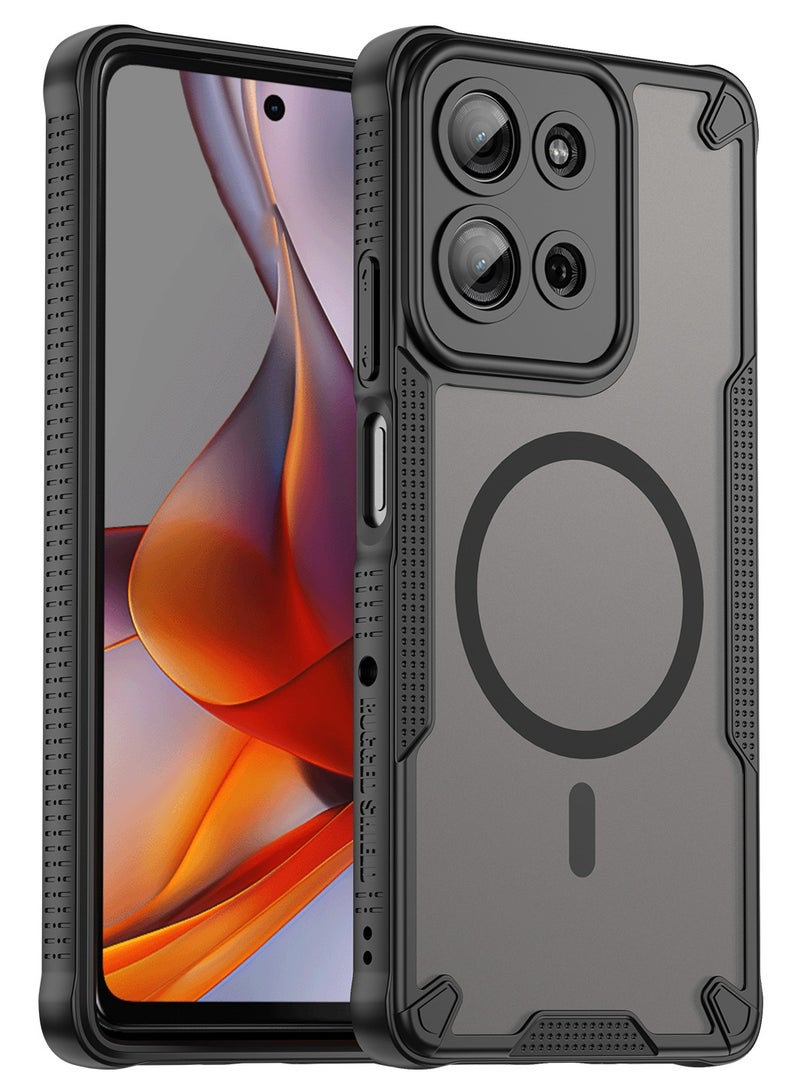 حافظة هاتف مغناطيسية لموتورولا موتو G75 5G مضادة للصدمات هجين متين غلاف واقي درع - Image 1