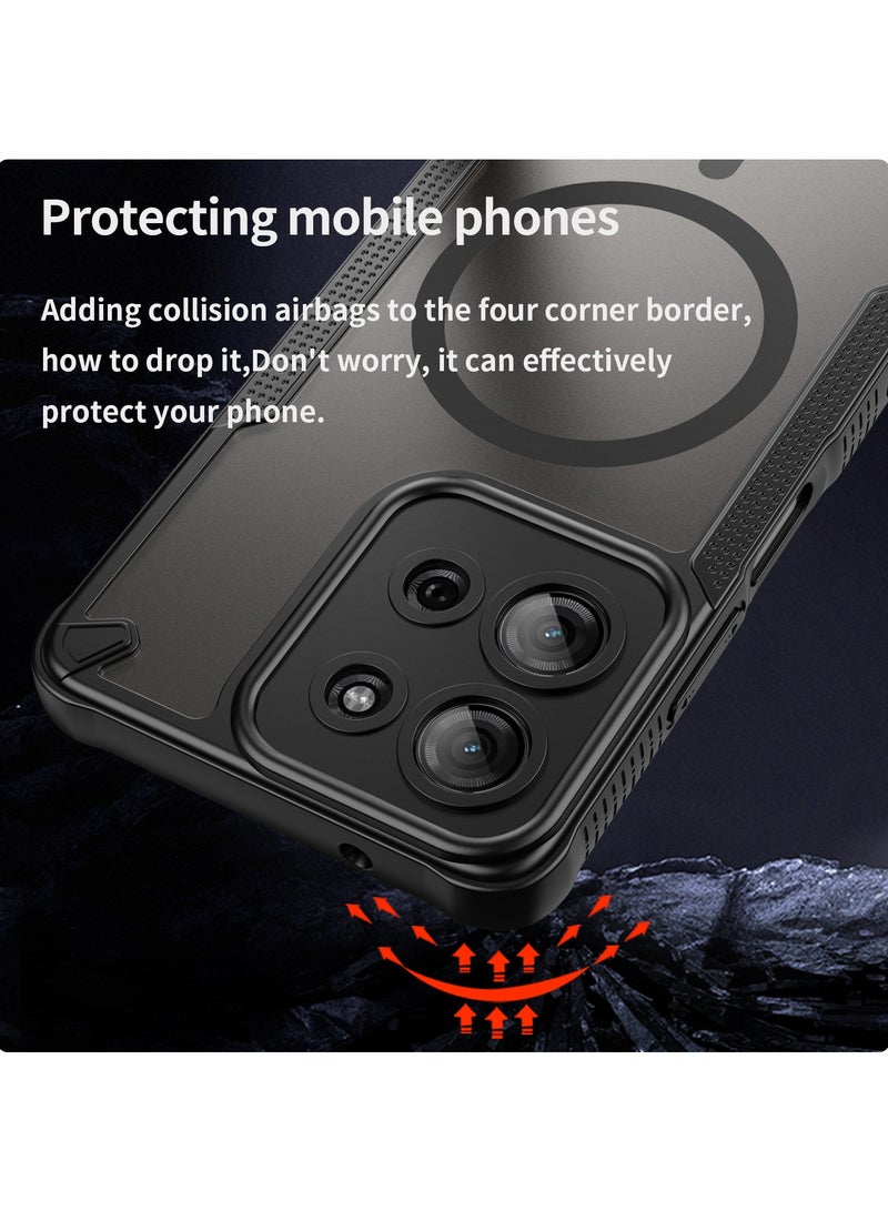 حافظة هاتف مغناطيسية لموتورولا موتو G75 5G مضادة للصدمات هجين متين غلاف واقي درع - Image 4