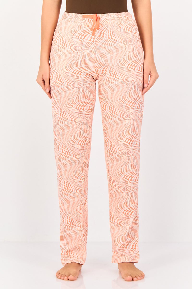 zivame Women Allover Print Drawstring Sleepwear Pyjama, Multicolor - Image 1