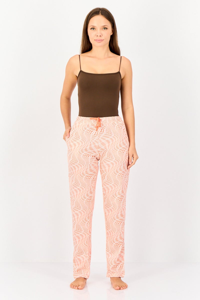 zivame Women Allover Print Drawstring Sleepwear Pyjama, Multicolor - Image 3