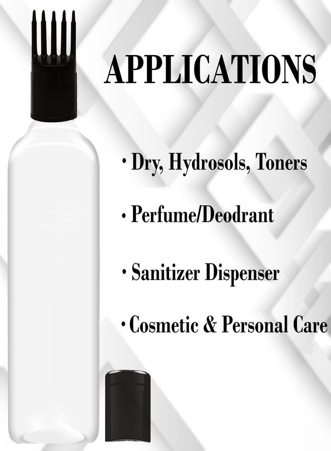HUNCHA Hair Root Applicator Bottle For Applying Hair Oil Shampoo and Medicine, Oil Applicator Bottle For Scalp, 100ml Applicator Hair Root Bottle, Transparent Bottle, Black Cap, Pack of 2 - Image 5