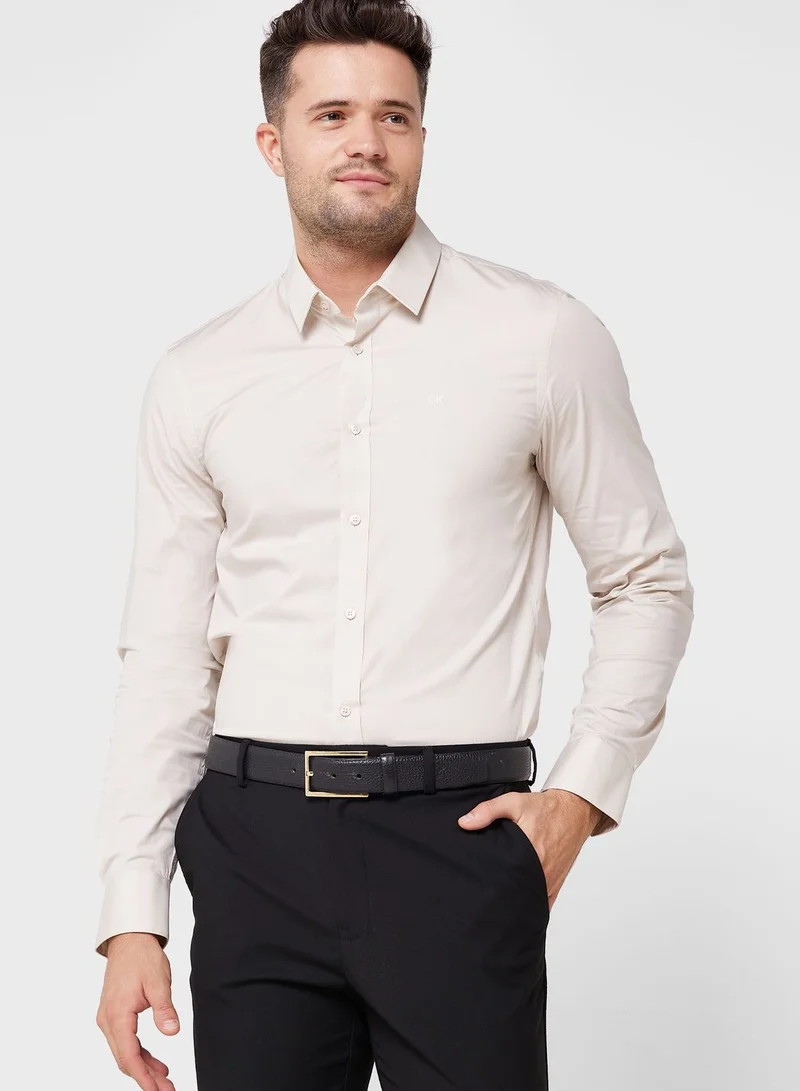 CALVIN KLEIN Essential Poplin Stretch Slim Fit Shirt