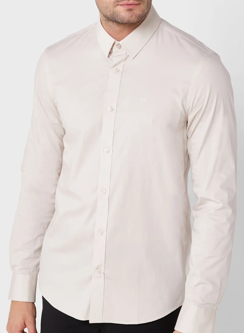 CALVIN KLEIN Essential Poplin Stretch Slim Fit Shirt