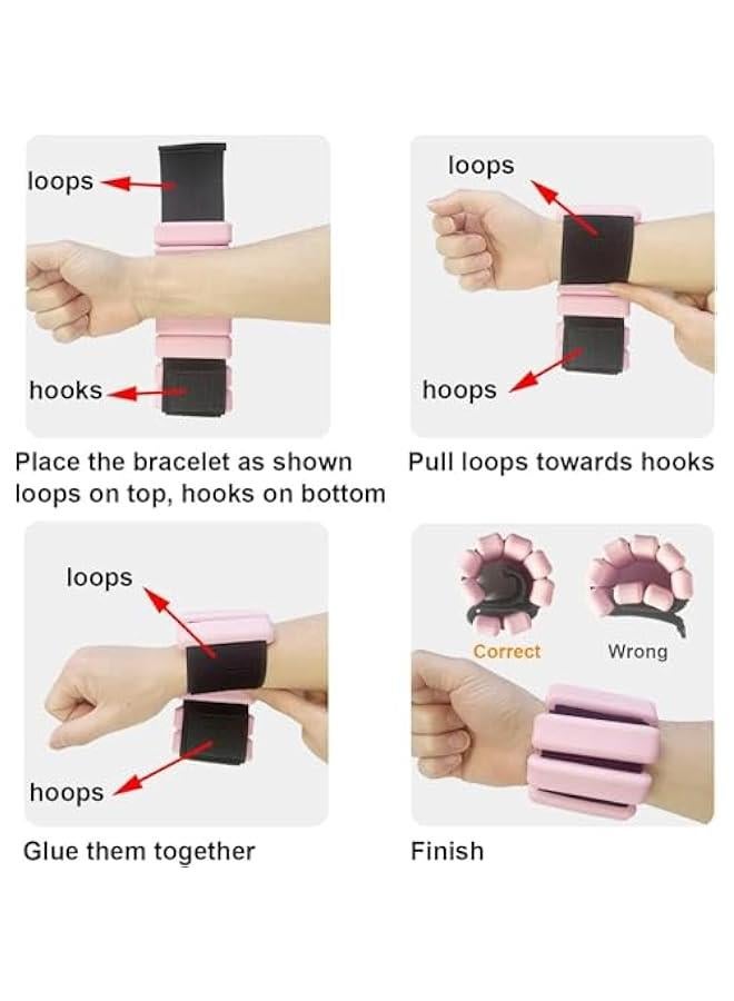 HOOKOR Adjustable Wrist & Ankle Weights for Women and Men, Workout Weights Set of 2 (1Lb Each), Suitable for a Variety of Sports - Image 3
