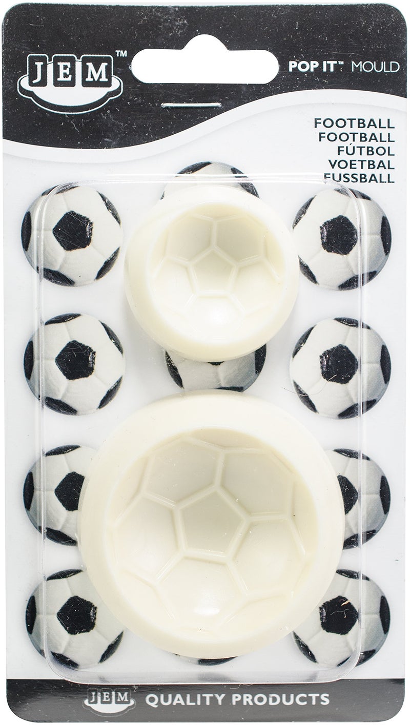 PME JEM Pop It  Football Shaped Mold for Cake Decorating Small  Large Sizes Set of 2