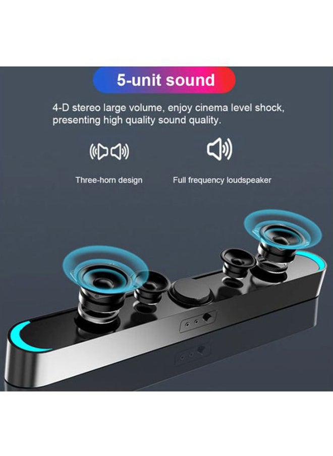 NIBEMINENT Stereo Bass Speaker D-238 Black/Blue  - Image 5