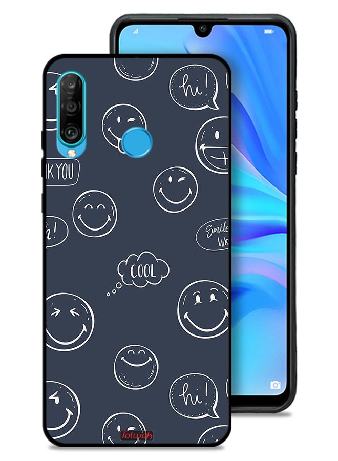 Tolwak Huawei P30 lite Protective Case Cover Cool Faces Tags - Image 1