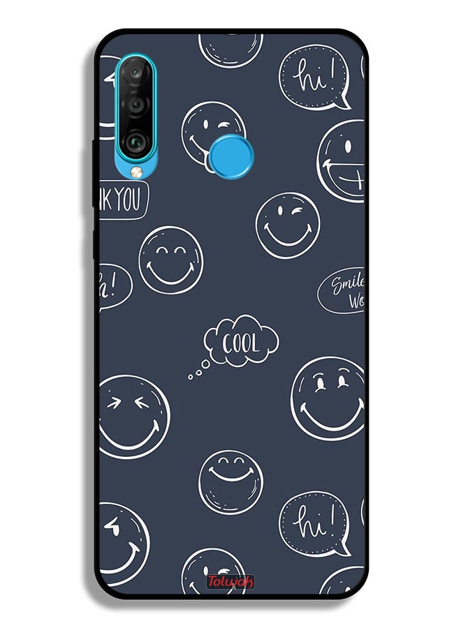 Tolwak Huawei P30 lite Protective Case Cover Cool Faces Tags - Image 2