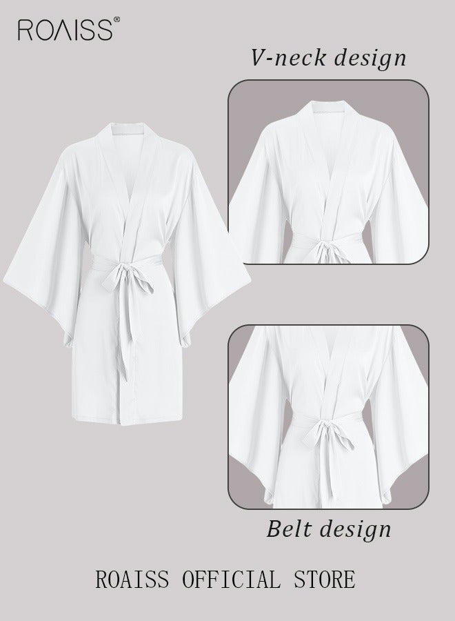 رويس طقم ملابس نوم مكون من قطعتين للنساء من الدانتيل، ملابس نوم منزلية، طقم بيجامات رومانسي أنيق، رداء نوم للربيع والخريف - Image 3