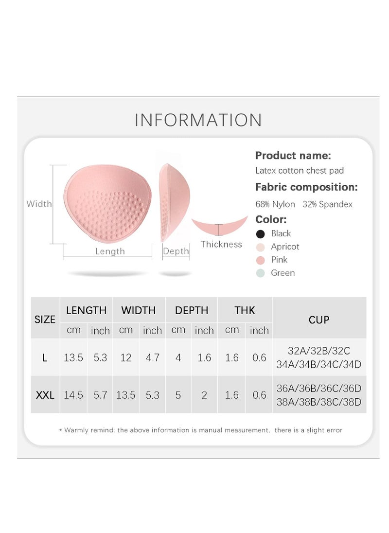 SYOSI - Bra Pads Inserts, Chest Pad for Sports Bra, Cups Inserts Sew Removable Bikini & Swimwear, L - Image 1