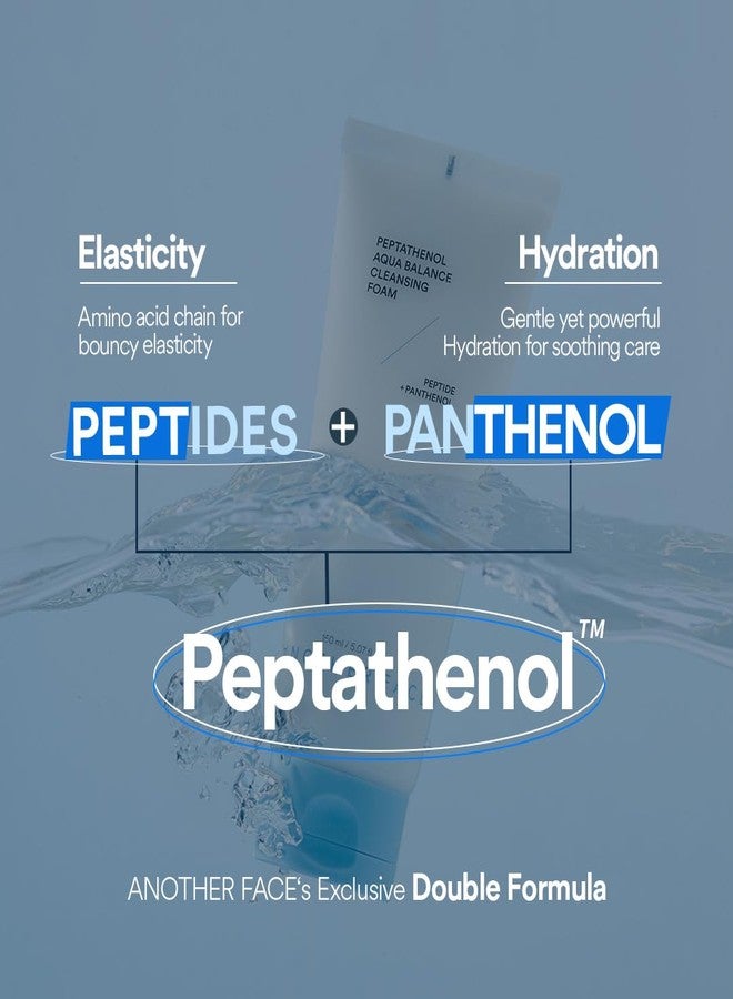 ANOTHERFACE PEPTATHENOL™ Aqua Balance Cleansing Foam 5.07 Fl. Oz., Peptied, Panthenol, Daily Low pH Facial Deep Cleanser, Hydrating Bubble Foam, Korean Skin Care, Mild for Sensitive Skin, Vegan - Image 4